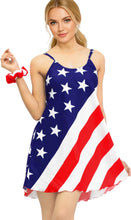 Load image into Gallery viewer, Women's Old Glory Sun Dress with Adjustable Straps P04790