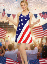 Load image into Gallery viewer, Women's Old Glory Sun Dress with Adjustable Straps P04790