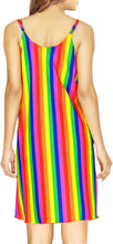 Cargar imagen en el visor de la galería, LA LEELA Women's  Slip Chemise Multi,Striped P04791
