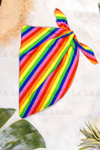 Cargar imagen en el visor de la galería, LA LEELA Women's LGBTQ Pride Rainbow Flag Cross Stripes Multi P04866