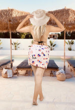 Load image into Gallery viewer, LA LEELA Summer Beach US Flag Stars Stripes Red P04895