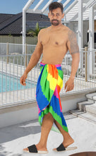 Cargar imagen en el visor de la galería, LA LEELA Men's Patriotic 4th of July USA Flag Swimwear Multi Stripes P05240