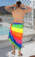 Cargar imagen en el visor de la galería, LA LEELA Men's Patriotic 4th of July USA Flag Swimwear Multi Stripes P05240