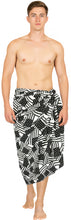 Load image into Gallery viewer, Men's Patriotic American Flag Sarong Swim Trunk Red Blue P05257