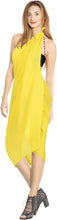 Load image into Gallery viewer, La Leela Women's Bikini Beach Wrap Hawaiian Sarong Swimming Suit Bathing Pareo Beachwear Dress Cover up Long Yellow Solid P05797