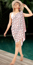 Cargar imagen en el visor de la galería, Women's Beachwear Sarong Allover Turtles, Red P06160