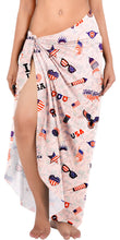 Load image into Gallery viewer, LA LEELA Women's 4th July USA Patriotic US Flag Peach Red P06204