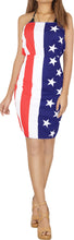 Load image into Gallery viewer, LA LEELA Women's Long Beach Wrap Beach Swimsuit Cover Up American Flag Sarong P06342