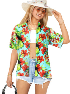 Hawaiian Floral Print Shirt / Blouse for Women
