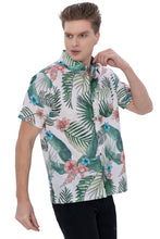 Load image into Gallery viewer, HAPPY BAY Mens Hawaiian Shirts Green Leaves P07218