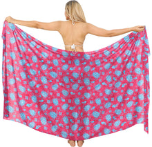 Cargar imagen en el visor de la galería, Women's Beachwear Sarong Turtles Pink P07313