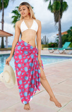 Cargar imagen en el visor de la galería, Women's Beachwear Sarong Turtles Pink P07313