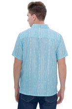 Cargar imagen en el visor de la galería, HAPPY BAY Mens Hawaiian Shirts Green Stripes P07592