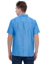Load image into Gallery viewer, HAPPY BAY Mens Hawaiian Shirts Blue Stripes P07593