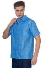 Load image into Gallery viewer, HAPPY BAY Mens Hawaiian Shirts Blue Stripes P07593