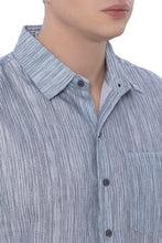 Load image into Gallery viewer, HAPPY BAY Mens Hawaiian Shirts Grey Stripes P07594