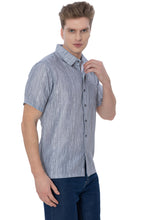 Load image into Gallery viewer, HAPPY BAY Mens Hawaiian Shirts Grey Stripes P07594