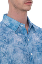 Load image into Gallery viewer, HAPPY BAY Mens Hawaiian Shirts White Hibiscus Leafs P07602
