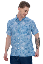 Load image into Gallery viewer, HAPPY BAY Mens Hawaiian Shirts White Hibiscus Leafs P07602