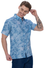 Load image into Gallery viewer, HAPPY BAY Mens Hawaiian Shirts White Hibiscus Leafs P07602