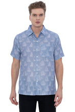 Load image into Gallery viewer, HAPPY BAY Mens Hawaiian Shirts Grey Boat P07604