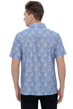 Load image into Gallery viewer, HAPPY BAY Mens Hawaiian Shirts Grey Boat P07604