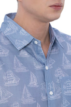Load image into Gallery viewer, HAPPY BAY Mens Hawaiian Shirts Grey Boat P07604