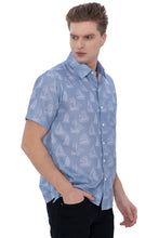 Load image into Gallery viewer, HAPPY BAY Mens Hawaiian Shirts Grey Boat P07604