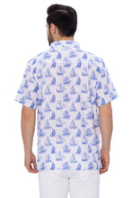 Load image into Gallery viewer, HAPPY BAY Mens Hawaiian Shirts White Boat P07606