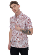 Load image into Gallery viewer, LA LEELA Mens Hawaiian Shirts Brown Turtle P07615