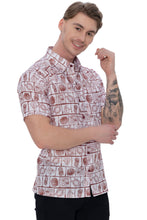 Load image into Gallery viewer, LA LEELA Mens Hawaiian Shirts Brown Turtle P07615