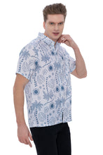 Load image into Gallery viewer, HAPPY BAY Mens Hawaiian Shirts White Palm Tree P07623