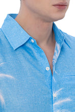 Load image into Gallery viewer, La Leela Mens Hawaiian Shirts White Palm P07624