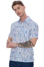 Load image into Gallery viewer, LA LEELA Mens Hawaiian Shirts Grey Turtle P07626