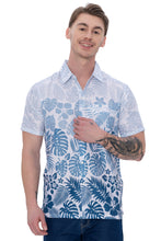 Load image into Gallery viewer, LA LEELA Mens Hawaiian Shirts Tropical White P07633