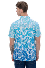 Load image into Gallery viewer, LA LEELA Mens Hawaiian Shirts Tropical Blue P07634
