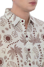 Load image into Gallery viewer, HAPPY BAY Mens Hawaiian Shirts Brown Floral P07635