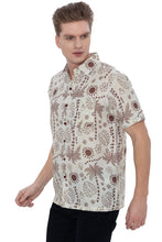 Load image into Gallery viewer, HAPPY BAY Mens Hawaiian Shirts Brown Floral P07635