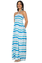 Load image into Gallery viewer, HAPPY BAY Women's Holiday Beach Summer Vacation Ruffle Casual Strapless Dresses Tube Top Basic Short Evening Dress L-XL Blue Stripe P07654