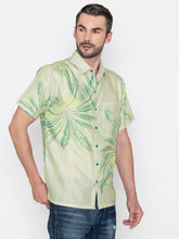 Load image into Gallery viewer, LA LEELA Mens Hawaiian Shirts Beige Leaf P07668