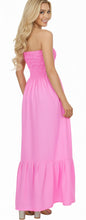 Load image into Gallery viewer, LA LEELA Women's Tube Dress Casual Top Maxi One Size Pink Solid P07708