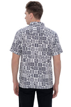 Load image into Gallery viewer, LA LEELA Mens Hawaiian Shirts Black Tropical Fusion P07726