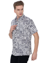 Load image into Gallery viewer, LA LEELA Mens Hawaiian Shirts Black Tropical Fusion P07726