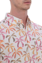 Load image into Gallery viewer, LA LEELA Mens Hawaiian Shirts Tan Palm Leaves Casual P07728
