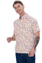 Load image into Gallery viewer, LA LEELA Mens Hawaiian Shirts Tan Palm Leaves Casual P07728
