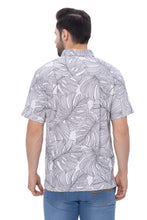 Load image into Gallery viewer, LA LEELA Mens Hawaiian Shirts Black Monstera Leaf P07734