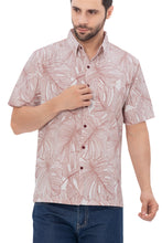 Cargar imagen en el visor de la galería, HAPPY BAY Mens Hawaiian Shirts Brown Monstera Leaf P07735