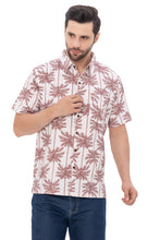 Cargar imagen en el visor de la galería, HAPPY BAY Mens Hawaiian Shirts Brown Palm Tree P07736