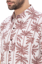 Cargar imagen en el visor de la galería, HAPPY BAY Mens Hawaiian Shirts Brown Palm Tree P07736