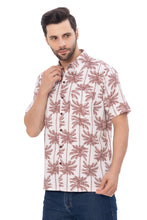 Cargar imagen en el visor de la galería, HAPPY BAY Mens Hawaiian Shirts Brown Palm Tree P07736